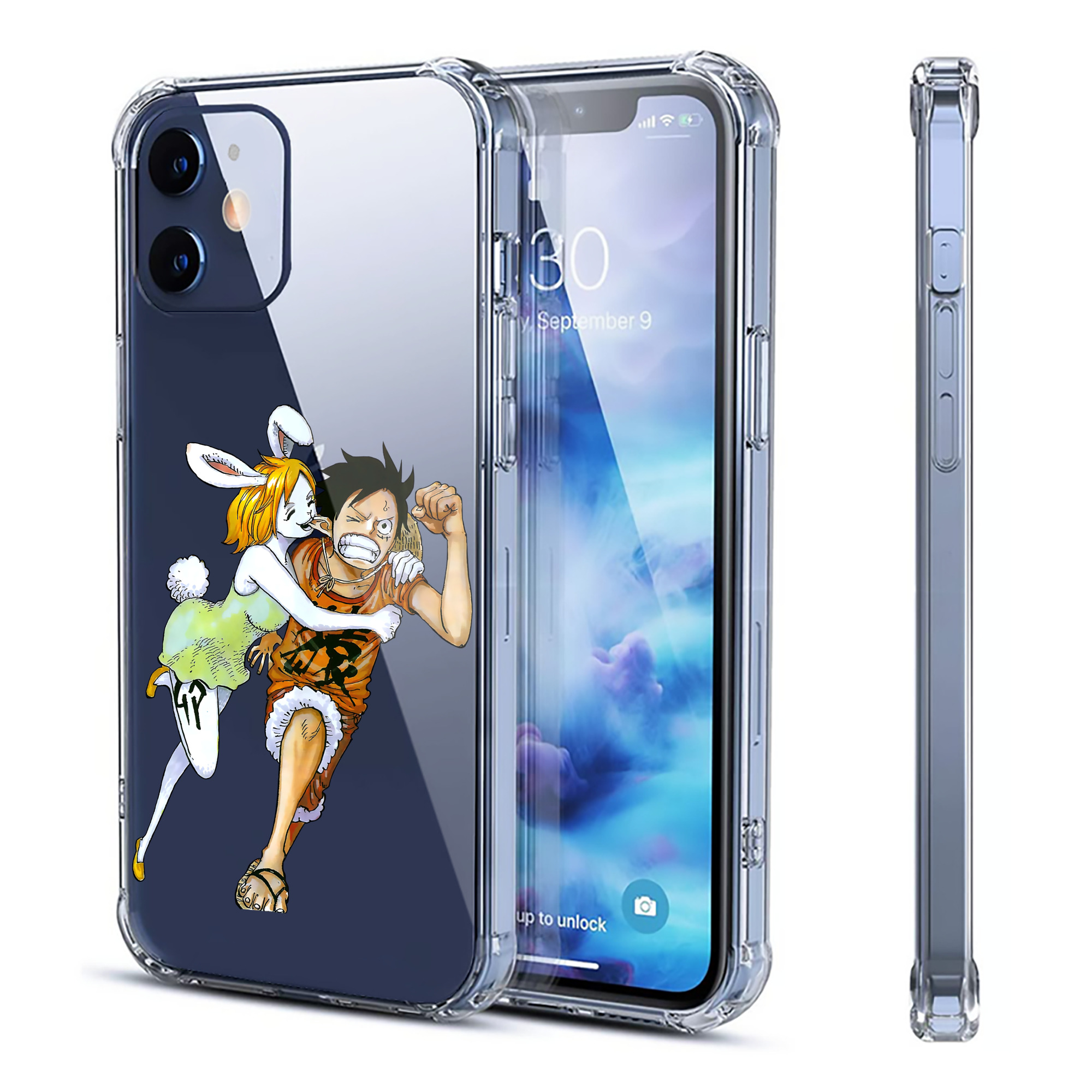 （画像用） ワンピース モンキー・D・ルフィ ONE PIECE Monkey D. Luffy 【iPhone 12シリーズ対応】透明スマホケース（クリアソフトケース）